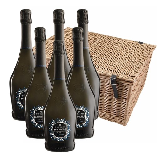 Drusian Valdobbiadene Prosecco Superiore D.O.C.G. Extra Dry 75cl Case of 6 Hamper